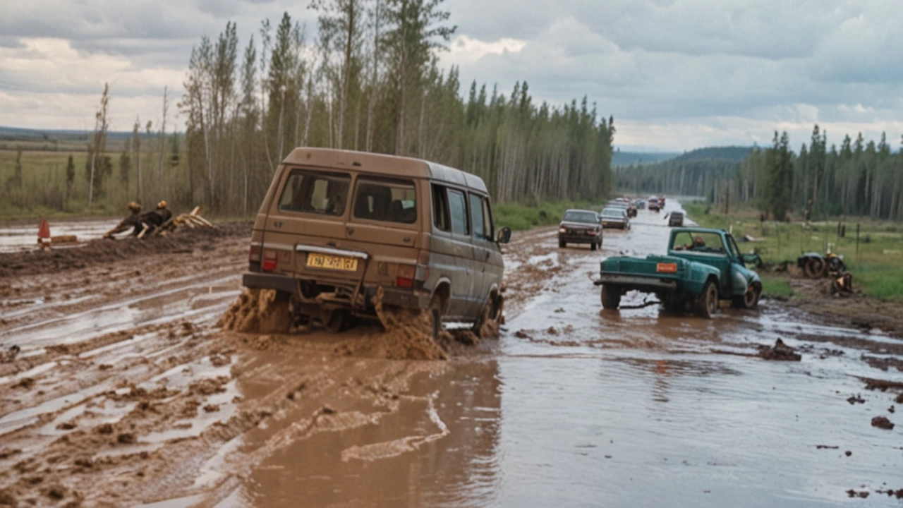 Шоссе 'Колыма' в Якутии унесено водой: причины и последствия